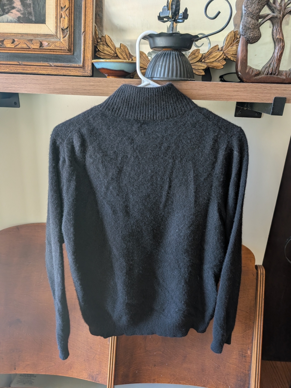 Saks Fifth Avenue Men's Black Half-Zip Sweater - Picture 6 of 6